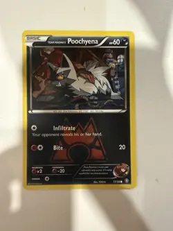 Pokemon TCG Team Magma's Poochyena 17/34 Double Crisis Common Regular 60 MP - Image 1