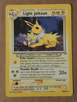 Pokemon Light Jolteon 48/105 NEO Destiny LP See Pictures - Image 1