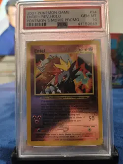 PSA 10 Pokemon Entei Reverse Holo Black Star Promo 34 - Image 2