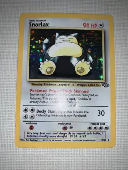 Snorlax 11/64 Holo Rare Jungle Pokemon Unlimited Holo Damaged - Image 1