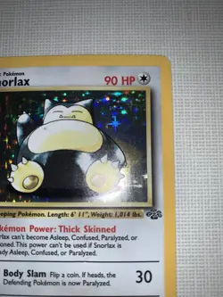 Snorlax 11/64 Holo Rare Jungle Pokemon Unlimited Holo Damaged - Image 3