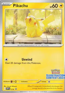 Pikachu (Illustration Contest 2024) 214 Promo Scarlet & Violet Promo Pokemon NM - Image 1