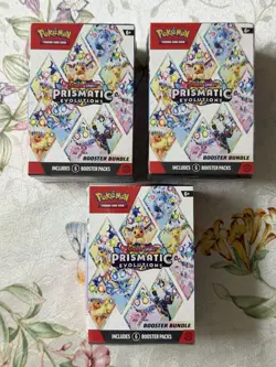 New Pokemon TCG Lot of 3 Prismatic Evolutions Booster Bundles Brand New Sealed! - Image 1