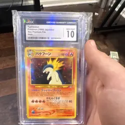 Typhlosion Neo Premium File 1 Holo Japanese CGC 10 Rare Pokemon Card 1999 - Image 1