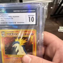 Typhlosion Neo Premium File 1 Holo Japanese CGC 10 Rare Pokemon Card 1999 - Image 3