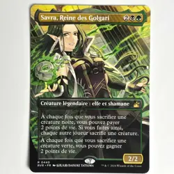SAVRA, REINE DES GOLGARI MTG BORDERLESS RVR - CARTE MAGIC THE GATHERING FR NEUF - Image 1