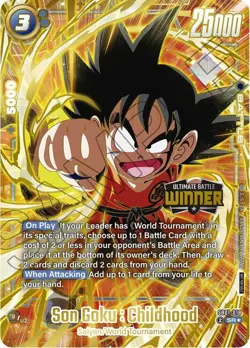 Son Goku Childhood Sb01 018 "WINNER" Dragon Ball Card Game TCG Sealed - Image 1