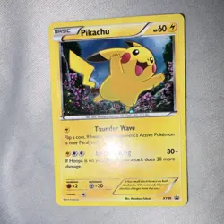 Pikachu XY89 XY Basic 60 HP Thunder Wave Electric Ring Pokemon Card 2015 - Image 1