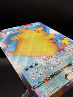 Pokemon TCG Surfing Pikachu VMAX 25th Anniversary Card 009/025 LP - Image 3