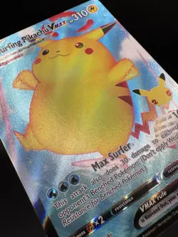 Pokemon TCG Surfing Pikachu VMAX 25th Anniversary Card 009/025 LP - Image 5