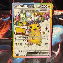 Pokemon Pikachu ex SV08 Surging Sparks Ultra Rare Full Art Holo Card 219/191 - Image 1