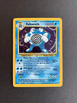 Pokemon Poliwrath 13/102 Holo Unlimited Base NM - Image 1