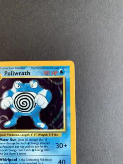 Pokemon Poliwrath 13/102 Holo Unlimited Base NM - Image 3