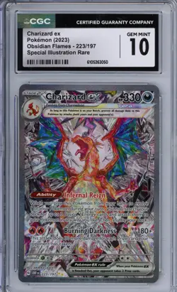 CHARIZARD EX 2023 POKEMON OBSIDIAN FLAMES-223/197 SPECIAL ILLUSTRATION RARE - Image 1