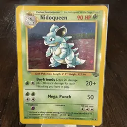 Pokemon TCG Nidoqueen Jungle 7/64 Holo Unlimited Holo Rare - LP - Image 1