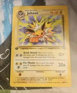Jolteon Pokemon 20/64 1st Edition Non Holo - Image 1