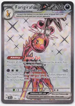 Farigiraf ex 194/162 Ultra Rare Temporal Forces Pokemon Near Mint - Image 1