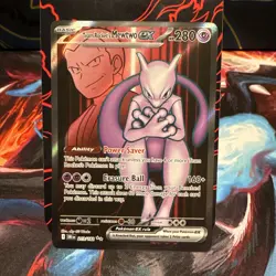 Pokemon TCG Team Rocket’s Mewtwo ex 213/182 SV10 Destined Rivals LP NM - Image 1