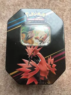 Pokemon TCG Crown Zenith Galarian Zapdos Tin Sealed - Image 1