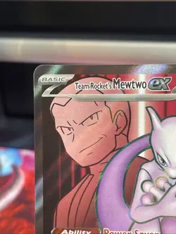 2025 Pokemon Destined Rivals Team Rocket's Mewtwo ex #213/182 - Image 2