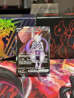 Team Rocket's Mewtwo ex 213/182 Ultra Rare Destined Rivals Pokemon NM/M - Image 1