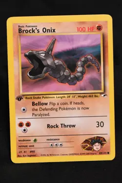Brock's Onix 1st Edition 69/132 NM Gym Heroes Regular Pokemon TCG Near Mint - Image 1