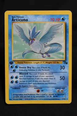 Articuno 1st Edition 17/62 MP Fossil Regular Rare Pokemon TCG - Image 1