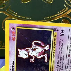 2000 Pokemon - Mewtwo #10/30 - Base Set 2 - Holo Corner Swirl - LP - Image 4