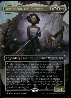 1x Foil Aminatou, Veil Piercer (Borderless) - Commander: Duskmourn - NM - MTG - Image 1