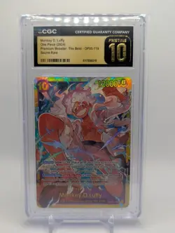 TCG One Piece OP05-119 Awakening New Era Monkey D Luffy #119 SEC CGC Pristine 10 - Image 1