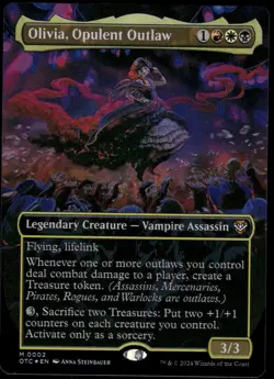 1x Foil Olivia, Opulent Outlaw (Borderless) - Commander: Outlaws - NM - MTG - Image 1