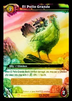 WoW TCG Loot Card – El Pollo Grande – Unused/Unscratched - Image 2