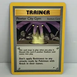Pewter City Gym 115/132 - Uncommon - Gym Heroes WOTC - Pokemon Card - Free Post - Image 1