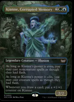 1x Foil Kianne, Corrupted Memory (Borderless) - Commander: Duskmourn - NM - MTG - Image 1