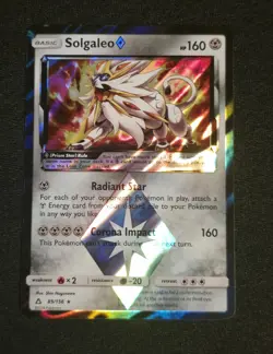 Pokemon TCG Solgaleo 89/156 Prism Star Holo NM - Image 1