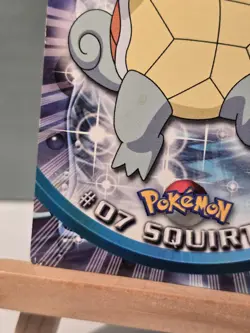💥 SQUIRTLE 1999 Topps Pokemon TV Non Holo Animation Series Black Logo # 07 - Image 5