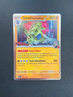 Carte Pokemon Tyranocif De La Team Rocket 096/182 EV10 rivalites Destinees STAMP - Image 1