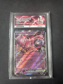 Pokemon Team Rockets Mewtwo EX 216 Black Star Promo Card ACE 10 PERFECT SUBGRADE - Image 1