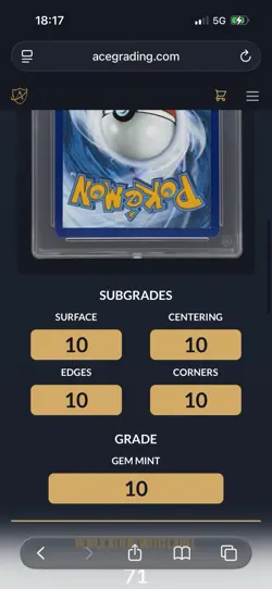Pokemon Team Rockets Mewtwo EX 216 Black Star Promo Card ACE 10 PERFECT SUBGRADE - Image 3
