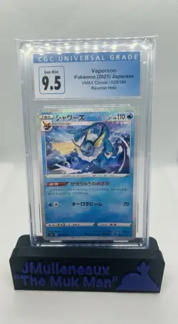 2021 Pokemon Vaporeon Reverse Holo Vmax Climax Cgc Blue Label 9.5 (Now a CGC 10) - Image 1