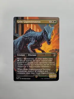 MTG - Grim Giganotosaurus (Borderless) REX Regular Rare #0011 - Image 1