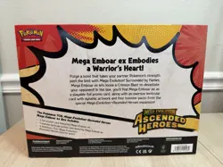 Pokemon TCG: Mega Evolution Ascended Heroes Mega Emboar ex Box Factory-Sealed - Image 2