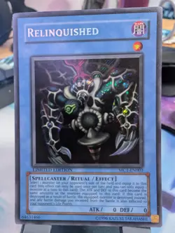 YuGiOh! Relinquished MC1-EN003 Secret Rare LP* - Image 1
