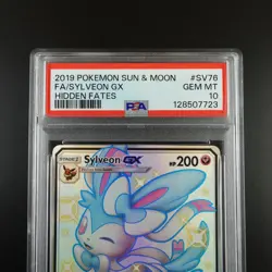 PSA 10 Sylveon GX SV76/SV94 Pokemon Hidden Fates Full Art Holo Card - Image 2