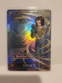 Bandai Dragon Ball Super Card Game Android 17 FB09-029 Battle Super Combo Holo - Image 1