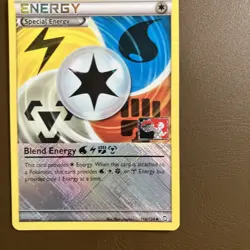 BLEND ENERGY WLFM 118/124 Dragons Exalted LEAGUE PROMO crosshatch Pokemon card - Image 1