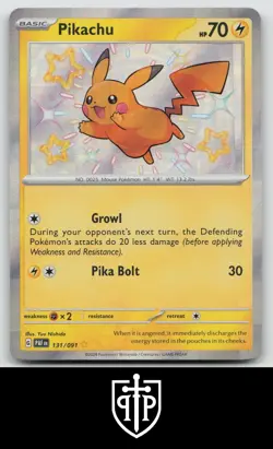 Pokemon - Pikachu 131/091 Paldean Fates - Shiny Rare - NM - Image 1
