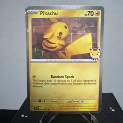 Pikachu 051 /162 Stamped 2026 Pokemon Day 30th Anniversary Promo NM - Image 1
