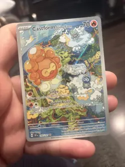 Castform Sunny Form 195/191 IR Surging Sparks Pokemon TCG Illustration Rare NM - Image 1
