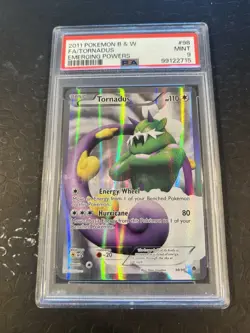 2011 Pokemon BW Emerging Powers Tornadus Full Art #98 PSA 9 MINT - Image 1